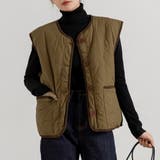 ブラウン | ベスト ジレ キルティング | teddyshop
