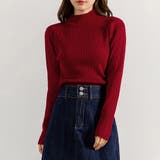ワインレッド | ハイネック ニット 全13色 | teddyshop