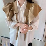 ブラウン | 付け襟 フリル サッシュベルト | teddyshop