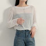 ホワイト | シアートップス シースルー レイヤード | teddyshop