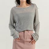グレー | シアートップス シースルー レイヤード | teddyshop