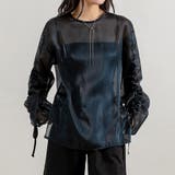 ダークネイビー | シアー トップス ブラウス | teddyshop