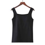 ブラック | タンクトップ カップ付き レディース | teddyshop