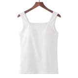 ホワイト | タンクトップ カップ付き レディース | teddyshop
