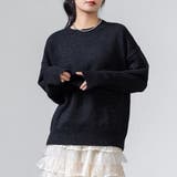 ブラック | ニット ラメ セーター | teddyshop