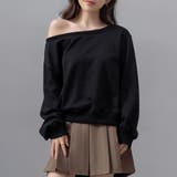 ブラック | スウェット オフショルダー ワンショルダー | teddyshop