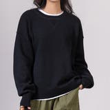 ブラック | ニット スウェット風 レディース | teddyshop