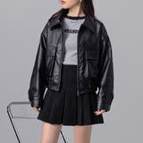 ブラック | 合皮 ジャケット レディース | teddyshop