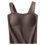 ブラウン | カップ付き キャミソール フェミニン | teddyshop