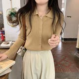 ベージュ | レディース ポロニット トップス | teddyshop