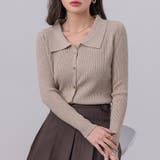 オートミールベージュ | レディース ポロニット トップス | teddyshop