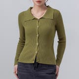 オリーブ | レディース ポロニット トップス | teddyshop