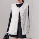 アイボリー | レディース トップス ファーベスト | teddyshop