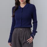 ネイビー | レディース トップス ポロニット | teddyshop