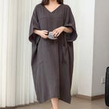 チャコール | 湯上りワンピース ルームウェア パジャマ | teddyshop