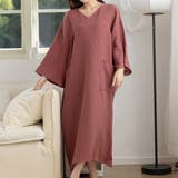 B：オールドローズ | 湯上りワンピース ルームウェア パジャマ | teddyshop