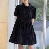 ブラック | シャツワンピース 半袖 ミニ | teddyshop