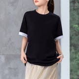 ブラック×ホワイト | Tシャツ レディース 半袖 | teddyshop