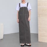 チャコール | ジャンパースカート レディース マキシ丈 | teddyshop