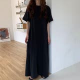 ブラック | Tシャツ ワンピース 半袖 | teddyshop