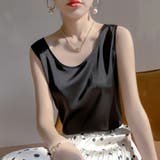 ブラック | タンクトップ レディース Uネック | teddyshop