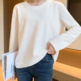 ホワイト | 「コーデの下地にも使える」Tシャツ カットソー 長袖 | teddyshop