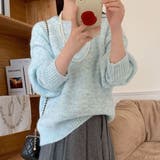 ブルー | 「ゆるっと抜けかわ」ニット レディース 全6色 | teddyshop