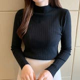 ブラック | ニット トップス 全6色 | teddyshop