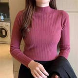 ダークピンク | ニット トップス 全6色 | teddyshop