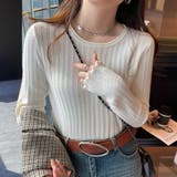 ホワイト | ニット トップス 全4色 | teddyshop