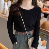 ブラック | ニット トップス 全4色 | teddyshop