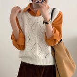 ホワイト | ニットベスト レディース 全4色 | teddyshop