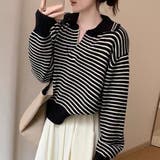 ブラック | 「スキッパーで小顔見せ」ニット スキッパー レディース | teddyshop