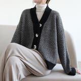 ブラック×ホワイト | カーディガン レディース 全1色 | teddyshop