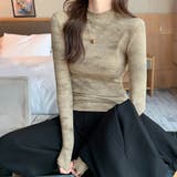 ベージュ | 「アクセント抜群なタイダイ」ニット トップス カットソー | teddyshop