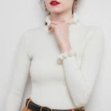 ホワイト | リブニット トップス 全7色 | teddyshop