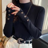 ブラック | ニット トップス 全4色 | teddyshop