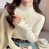 アイボリー | リブニット トップス 全6色 | teddyshop