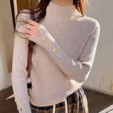 ピンクベージュ | リブニット トップス 全6色 | teddyshop