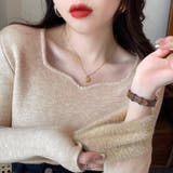 ベージュ | 「冬の服シフトは毎日確定」ニット シャギー 裏側 | teddyshop