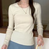 アイボリー | リブニット トップス 全10色 | teddyshop