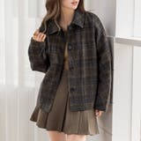 ブラウンチェック | 「袖まくりしても形キープ」コート ショート丈 レディース | teddyshop