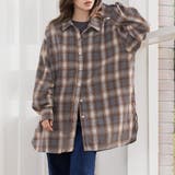 ブラウン | チェックシャツ レディース 全2色 | teddyshop