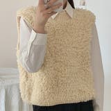 アイボリー | ループニットベスト レディース 全3色 | teddyshop