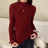 ボルドー | ニット リブ 全6色 | teddyshop