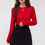 レッド | ニット トップス 全7色 | teddyshop