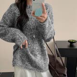 グレー | 「ヘリンボーン編みが違う表情を」ニット セーター レディース | teddyshop