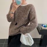 ブラウン | 「ヘリンボーン編みが違う表情を」ニット セーター レディース | teddyshop