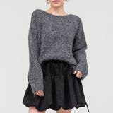 ブラック | 「ヘリンボーン編みが違う表情を」ニット セーター レディース | teddyshop