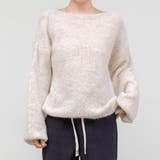 オートミール | 「アクセ付けて首回りを綺麗に」ニット モヘアタッチ トップス | teddyshop